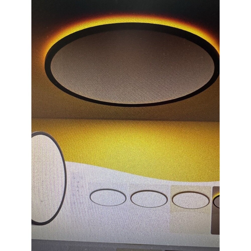 15 Inch Flush Mount Ceiling Light with Night Light, 36W 3600LM, Dimmable LED ...